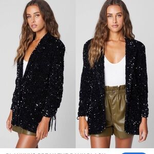 Blank NYC black sequin blazer